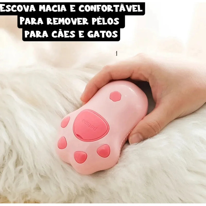 Escova Vapor Pet Elétrica 3 Em 1 cães e gatos ! Massagem, Tira Pelos.